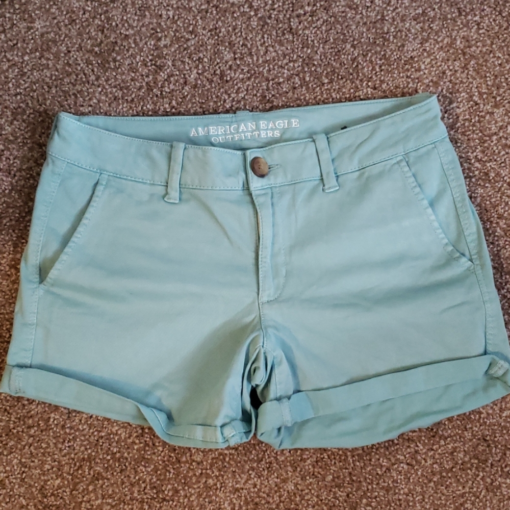 American Eagle real super stretch midi shorts
